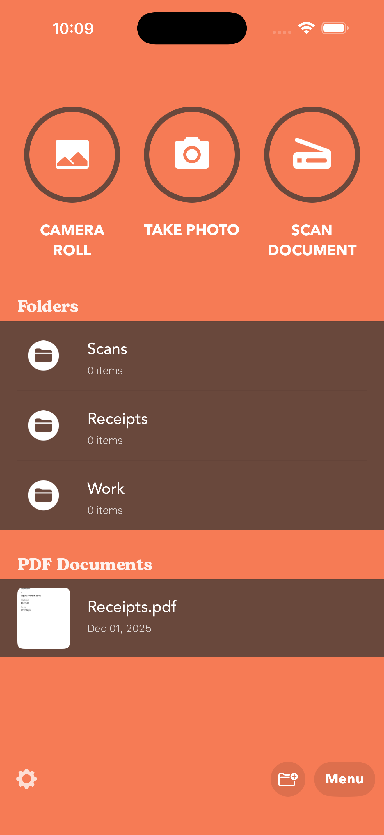 Organize screen